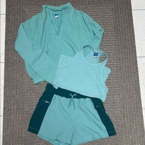 Old Navy Girls Matching Set in Teal and Dark Teal